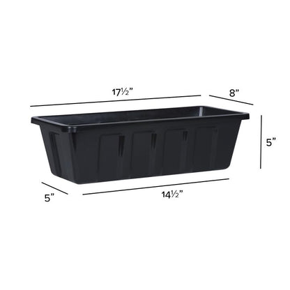 Root & Vessel Poly-Pro Plastic Flower Box Planter, Black, 18-Inch - color: Black, size: 18-Inch