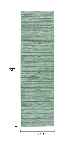 SAFAVIEH Vision Collection Runner Rug - 2'2" x 6', Light Green, Modern Ombre Design, Non-Shedding & Easy to Clean, Ideal for Entryway, Foyer, Bedroom (VSN606X) - color: Light Green, size: 2'2" x 6' (Runner)