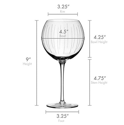 Mikasa Cheers Balloon Goblet Wine Glass, 24.5-Ounce, Set of 4, Transparent - style: Balloon Goblet Wine