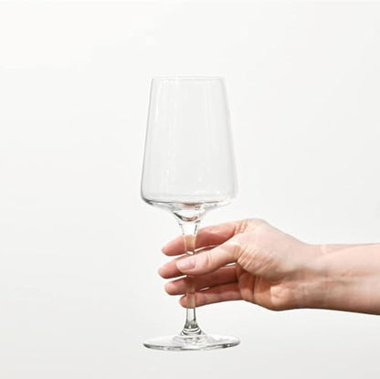 Krosno White Wine Glasses Set of 4, 13.5 oz, Infinity Collection | Wine Tumbler with Stem, Lead-Free Crystal Glassware, Drinking Glasses, Elegant Cups, Home & Restaurant, Dishwasher Safe - size: White Wine 13.52 oz Set of 4