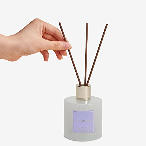 Premium Reed Diffuser Set with Preserved Baby's Breath & Cotton Stick Lavender Thyme | 6.76 Fl.oz Scent Diffuser for Bedroom Bathroom Home Décor - size: 6.7 Ounce/1pack