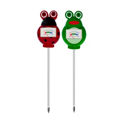 Soil Moisture Meter for House Plants, Hygrometer Moisture Sensor Soil Test Kit, Plant Water Meter for Farm, Lawn Indoor & Outdoor Use, Gardening Gifts for Plant Care (RED+Green) - color: RED+GREEN