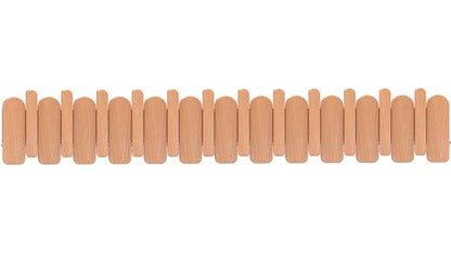 Wall Mounted Piano Key Hanger | Flip Style Hook | Entrance Wall Art Hook, Made of Oak Wood (3 Times Painted, 4 Times Polished) (Arc Beech, 12Hooks) - color: Arc Beech, size: 12Hooks