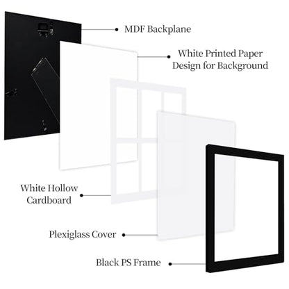 Polaroid Picture Frame Collage 2x3 Instax Mini Film - 6 Openings - size: 10×10