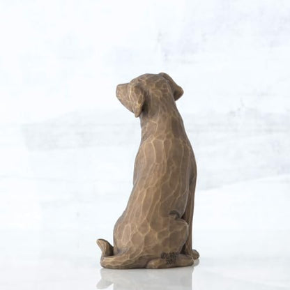 Willow Tree Love My Dog (Dark), Sculpted Hand-Painted Figure | Cast from a Susan Lordi Original Carving, Gift for Dog Lovers, Celebrates the Loving Bond Between People and Their Dogs