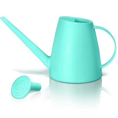 Plastic Watering Can - for Indoor and Outdoor House Plant Garden - with Long Spout - 1/2 Gallon - SkyBlue - color: Skyblue
