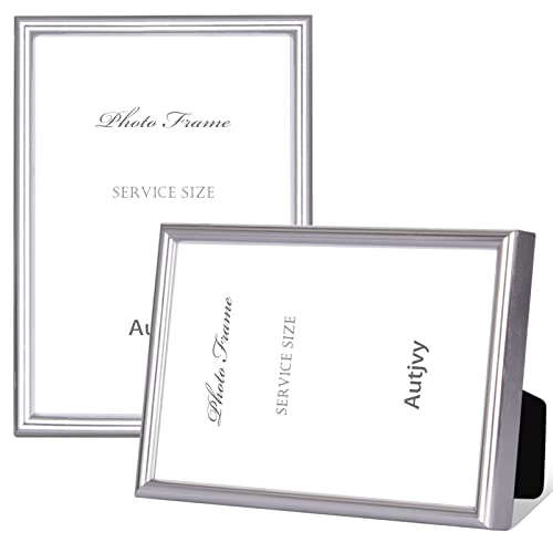 3.5x5 Silver Aluminum Picture Frame HD Glass for Wall & Tabletop 2 Pack | Modern Simple Thin Aluminum Metal, Tabletop and Wall Display, elegant ornament for daily family photo storage - color: Silver, size: 3.5x5