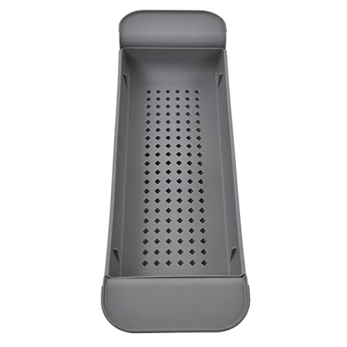 Expandable Bathtub Caddy Tray, PP Material, Adjustable Length, Ideal for Relaxing Baths and Organizing Toiletries (Gray) - color: Gray