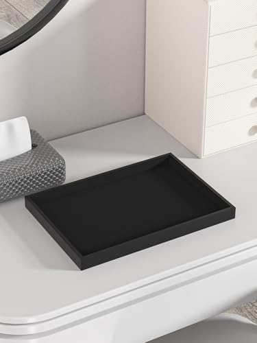 Drawer Jewelry Organizers And Storage,Velvet Bracelet And Ring Display Small Tray,Dresser Jewelry Drawer Organizer Inserts Containers,Earring And Necklace Holder Box (Black Blank Trays) - style: Black Blank Trays