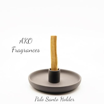 4 in 1 Incense Burner Holder - Multi-Purpose Ceramic Incense Stick Holder, Palo Santo Holder for Clean Burning, Sage Meditation Burner Set, Candle Holder for Aromatherapy (Matte Charcoal Black) - color: Matte Charcoal Black