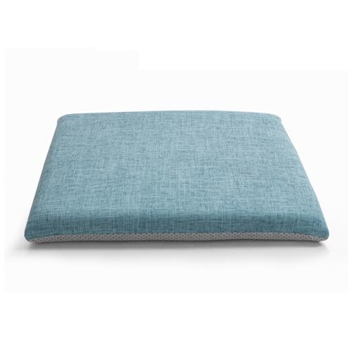 Lifup Chair Cushion Memory Foam Pads, Square Non-Slip Dining Chair Cushions with Ties for Home Office Restaurant Chair Patio Chairs Blue 18 x 18 Inch - color: Blue, size: 1 Count 18 x 18 Inch