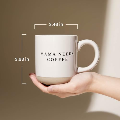 Sweet Water Decor Dog Mom Stoneware Coffee Mugs - 14Oz Cute Coffee Mugs for Hot and Cold Drinks - Dishwasher and Microwave Safe - Mothers Day Gift - Ideal for Tea and Espresso - style: Dog Mom