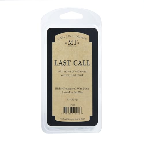 Manly Indulgence Last Call Scented Wax Melts, Wax Melt Warmer Cubes, Long Lasting Scented Wax Warmer Cubes, 4 Pack, 6 Cubes Each - Made in The USA - size: Wax Melt - Pack of 4