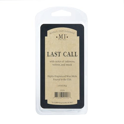 Manly Indulgence Last Call Scented Wax Melts, Wax Melt Warmer Cubes, Long Lasting Scented Wax Warmer Cubes, 4 Pack, 6 Cubes Each - Made in The USA - size: Wax Melt - Pack of 4