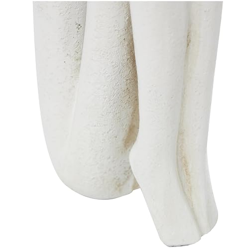 Deco 79 Polystone People Decorative Bookends Non Skid Bookends, Set of 2 Office Bookends4 W, 9" H, White