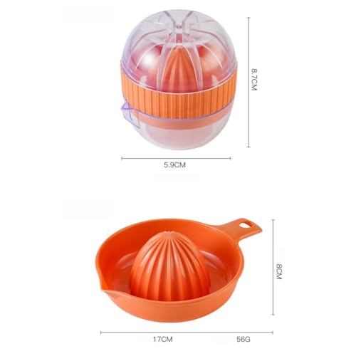 Lemon Squeezer Manual, 2 PCS Citrus Orange Juicer with Plastic Cup, Easy Use Fruit Press for Bar Home, Multi-function Handheld Kitchen Vegetable Gadgets