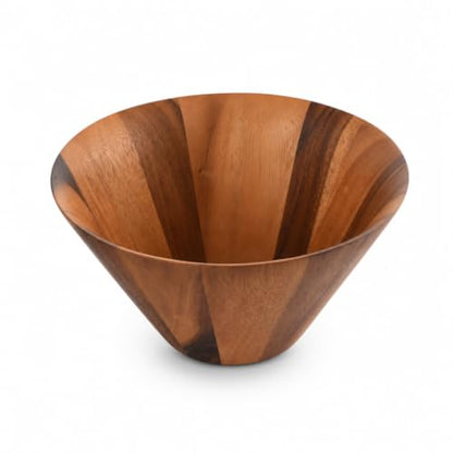 Arthur Court Acacia Wood Serving Bowl - Large Straight Side Salad Bowl for Fruits and Snacks - 12" Diameter x 7.5" Tall - size: Straight