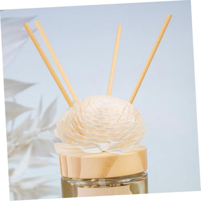 NOLITOY Diffuser Mixed Sola Flowers, Natural Material Cotton Reed Wood Flowers Decorative Refill Wood Diffuser with Rope