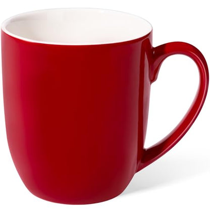 Urbanstrive 16 oz Large Coffee Mug with Handle Tea Cup Novelty Coffee Cup for Men Women Office Work, Red - color: Red