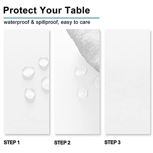 2 Pieces White Square Tablecloth, 30 x 30 Inch | Waterproof, Spillproof, Wrinkle Resistant, Washable Polyester Table Cloth for Dining Room/Restaurant/Party/Wedding/Banquet - color: White, size: 30"x30"|2 Pack