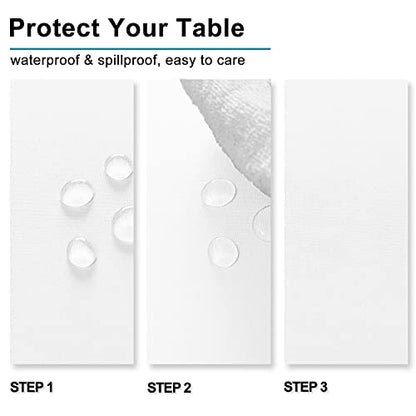 2 Pieces White Square Tablecloth, 30 x 30 Inch | Waterproof, Spillproof, Wrinkle Resistant, Washable Polyester Table Cloth for Dining Room/Restaurant/Party/Wedding/Banquet - color: White, size: 30"x30"|2 Pack