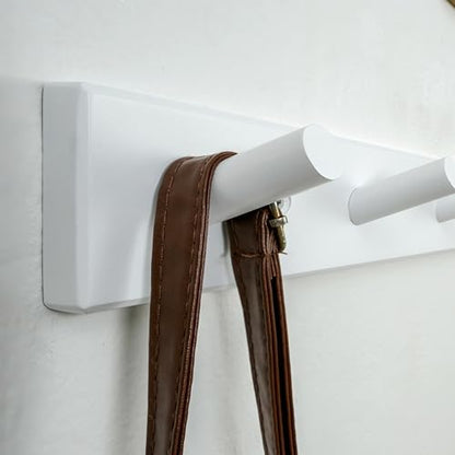 WEBI Coat Rack Wall Mounted,10 Hooks,38" Long Coat Hanger Wall Mount,Peg Rail Hat Hooks for Hanging Caps,Jacket,Clothes,Coats,White,2 Packs - color: White, size: 38 inch(2 Packs)