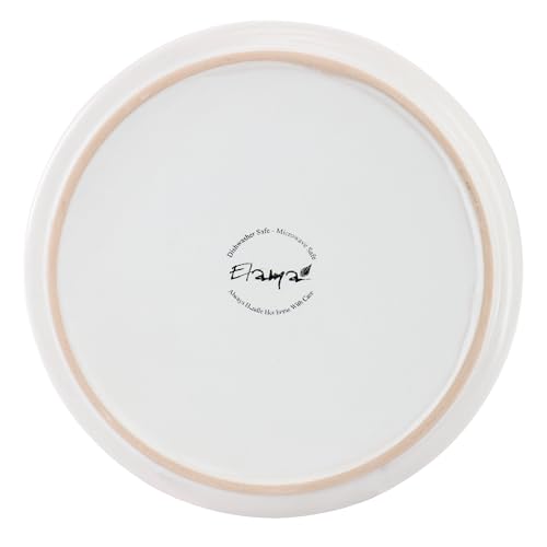 Elama Luxmatte Modern and Contemporary Stoneware Dinnerware Set in Matte, Service for 4 (16, White) - color: White
