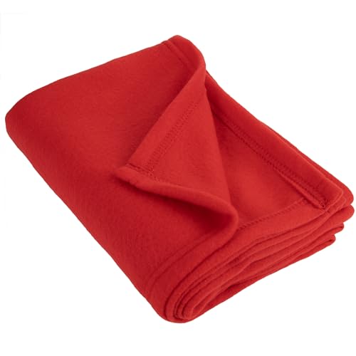 50x60 Throw Blankets, Ultra Soft Hypoallergenic Fleece Fall Throw Blanket for Livingroom, Couch, Chair, Bed, Red, Valentine's Day Throw - color: Barn Red
