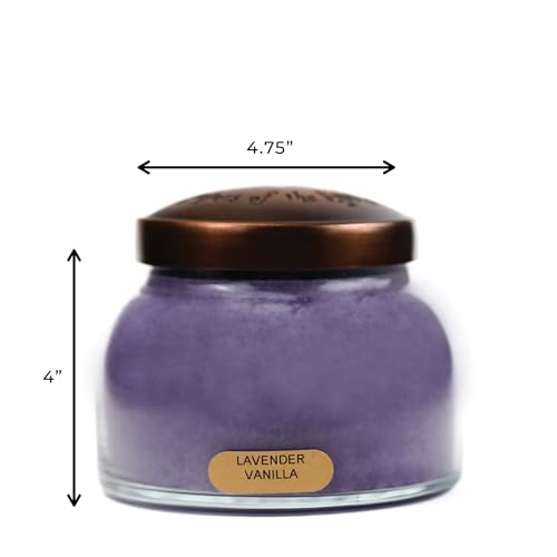 A Cheerful Giver - Lavender Vanilla Mama Scented Glass Jar Candle (22oz) with Lid & True to Life Fragrance Made in USA - size: 22 oz