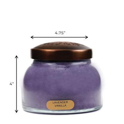 A Cheerful Giver - Lavender Vanilla Mama Scented Glass Jar Candle (22oz) with Lid & True to Life Fragrance Made in USA - size: 22 oz
