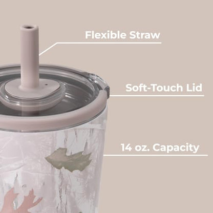 HydroJug Everyday Tumbler 14 oz, Ceramic-Lined Straw Cup, Camo - color: Camo, size: 14 Ounces