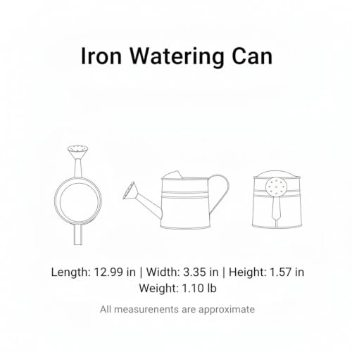 Long Spout Iron Watering Can for Indoor & Outdoor Plants, Durable Metal Design with Precise Flow Control (1 Pack) - color: Purple