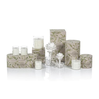 Zodax Grand Casablanca Scented Jar Candles, 2.82 oz, 3 Pack - Water Lotus | Decorative glass jar candle set, Clean aquatic floral and herbal scent, 25 hours burn time, Gift box included - size: 2.82 oz/ 3 pack