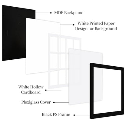 Polaroid Picture Frame Collage 2x3 Instax Mini Film-12 Openings - size: 13.85×12.6