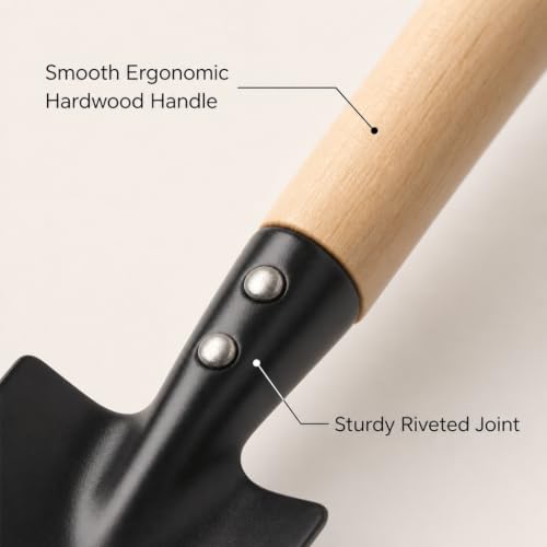 3Pcs Mini Gardening Tool Set with Wooden Handles Includes Small Hand Rake and Spade Ideal for Bonsai and Potted Plants Care