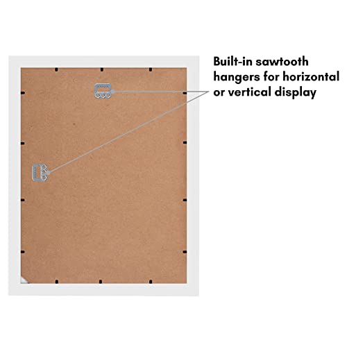 Americanflat 4x6 Collage Picture Frame with Shatter-Resistant Glass - Fits Five 4x6 Photos or Use as One 11x14 Picture Frame - Signature Collection - Collage Frames for Wall Display - White | Overall frame size 11x14, Shatter-resistant glass, hangs vertic