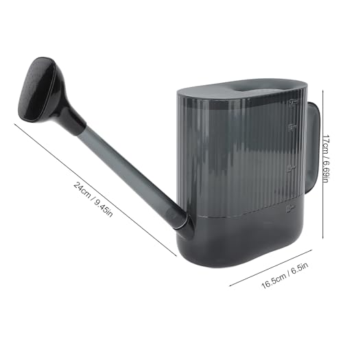 GLOGLOW Indoor Watering Can Garden Watering Can Long Spout 1.8L PP Water with Long Spout for Precise Root and Spraying for Home Garden Backyard Plants (Grey) - color: Gray