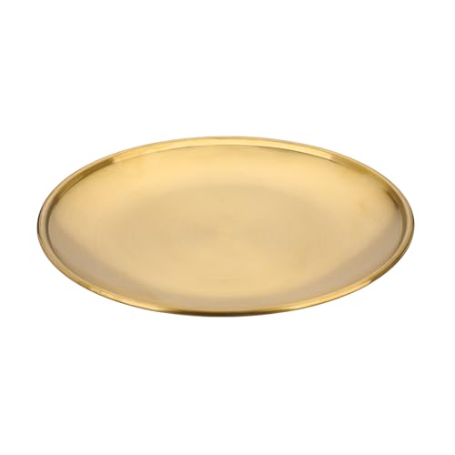 Small Key Bowl for Entryway Table Decor Gold Candle Plate Key Tray Decorative Metal Jewelry Dish Holder for Vanity Kitchen Counter Coffee Table