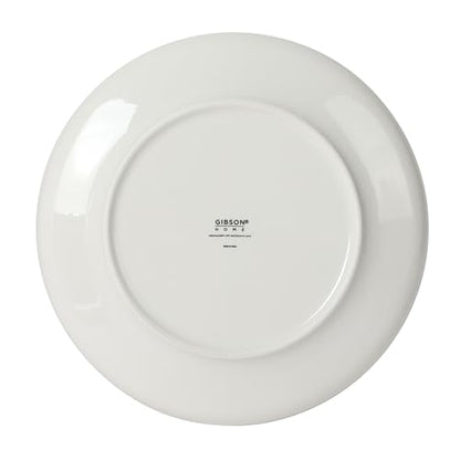 Gibson Home Havenstone 12-Piece Dinnerware Set – Dinner Plates, Salad Plates & Bowls, Classic White With Black Rim Everyday Dish Set for Home, Kitchen, Microwave & Dishwasher Safe - color: White w/ Black Rim (Havenstone)