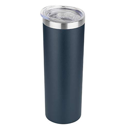 HASLE OUTFITTERS 20 oz Skinny Tumbler, Stainless Steel Insulated Slim Tumbler with Lid, Reusable Double Wall Travel Coffee Mug, Durable Powder Coated Travel Water Cup(Navy, 1) - color: Navy Blue, size: 20 Ounces