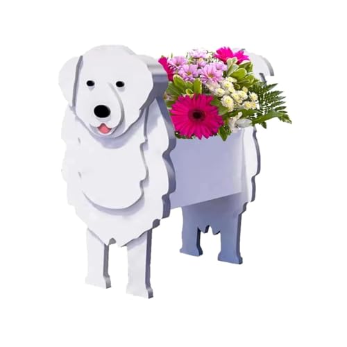 Creative PVC Dog Decoration Planters Dachshund Cute Animal Shape Bonsai Holder Art Planter Pot Suitable for Villa Indoor and Outdoor Plants Decorative Ornaments 9.45 * 7.09in - color: Dachshund, size: 24*18cm/9.45*7.09in