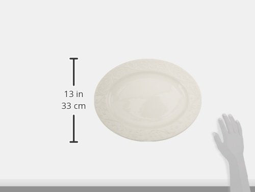 Lenox Opal Innocence Carved Large Oval Platter -,White (Pack of 6) - size: 4.20 LB (Pack of 6), style: Oval Platter