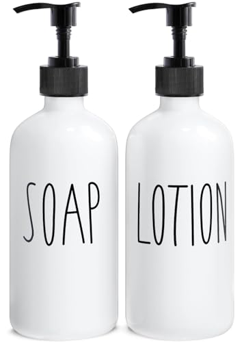 MOMEEMO White Soap Dispenser Bathroom Set | Contains Hand and Lotion Dispenser, Suitable for Bathroom Accessories Decor - color: Sl White