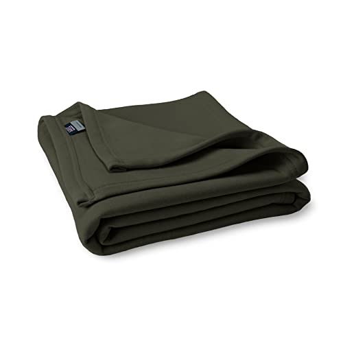 MV Sport Lightweight Sweatshirt Blanket Throw – Warm & Cozy, Breathable Oversized Fleece Knit, Couch, Bed, Travel, Cold Nights, and Outdoors – Soft Light Weight Blanket 54" x 84" Dusty Olive - color: Dusty Olive, size: Adult