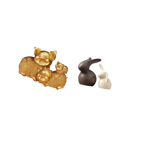 Figurine Ceramic Statue Animal Desktop Figurine Resin Ornament Vivid Artistic Table Cabinet Decor Suitable for Gift Giving Home Decoration O