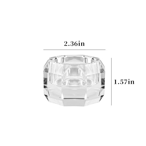 Kitcom Crystal Tea Light Candle Holders Pack of 2 for Tabletop Home Decor W2.36'' X H1.57'', Comes with Gift Box