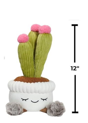 Large Plush Plants in Pots – Flower, Cactus & Succulent Plush Stuffed Plants, Flower Pot Plush Bouquet Decor, Cute Desk & Nursery Room Decor Gift (Succulents Set of Three)