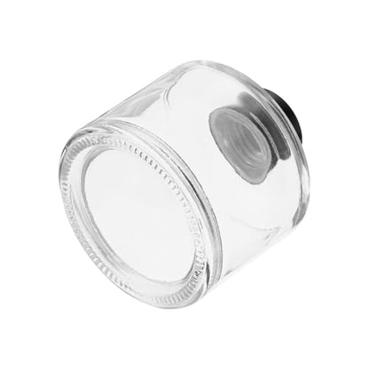 HARFINGTON 120ml/4oz Empty Glass Diffuser Bottle 3" x 2.8" Refillable Fragrance Accessories Aromatherapy Jar Container for Replacement Reed Diffuser DIY Home Bathroom Transparent - size: 4.1 Ounces