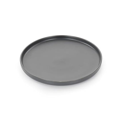Elama Luxmatte Modern and Contemporary Stoneware Dinnerware Set in Matte, Service for 4 (16, Dark Gray) - color: Dark Gray