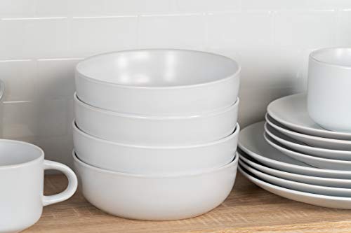 10 Strawberry Street Wazee Matte Coupe Dinnerware, Bowl, White, Set of 6 - color: White, size: 7.5" Dinner Bowl, style: Dinner Bowl